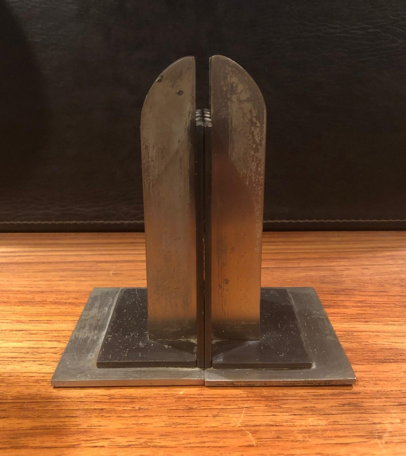 Pair of Machine Age Art Deco Bookends by Walter Von Nessen for Chase & Co. No 1
