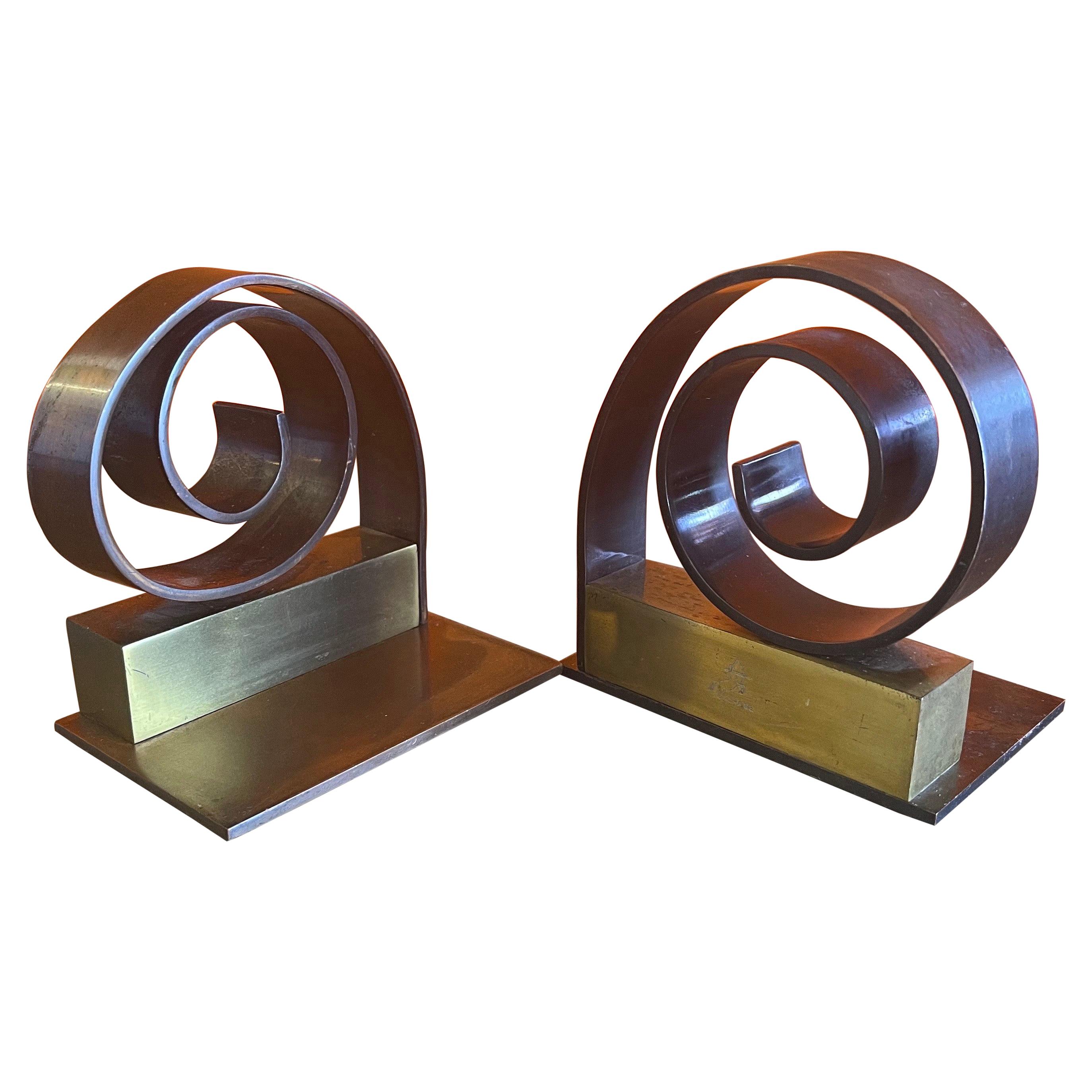 Pair of Machine Age Art Deco Bookends by Walter Von Nessen for Chase & Co.
