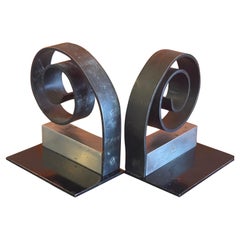 Pair of Machine Age Art Deco Bookends by Walter Von Nessen for Chase & Co. 