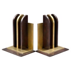 Pair of Machine Age Art Deco Bookends by Walter Von Nessen for Chase & Co