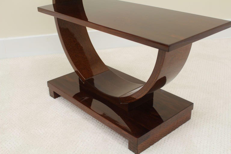 Pair of Machine Age Art Deco Curving End Tables by Modernage Furniture ...