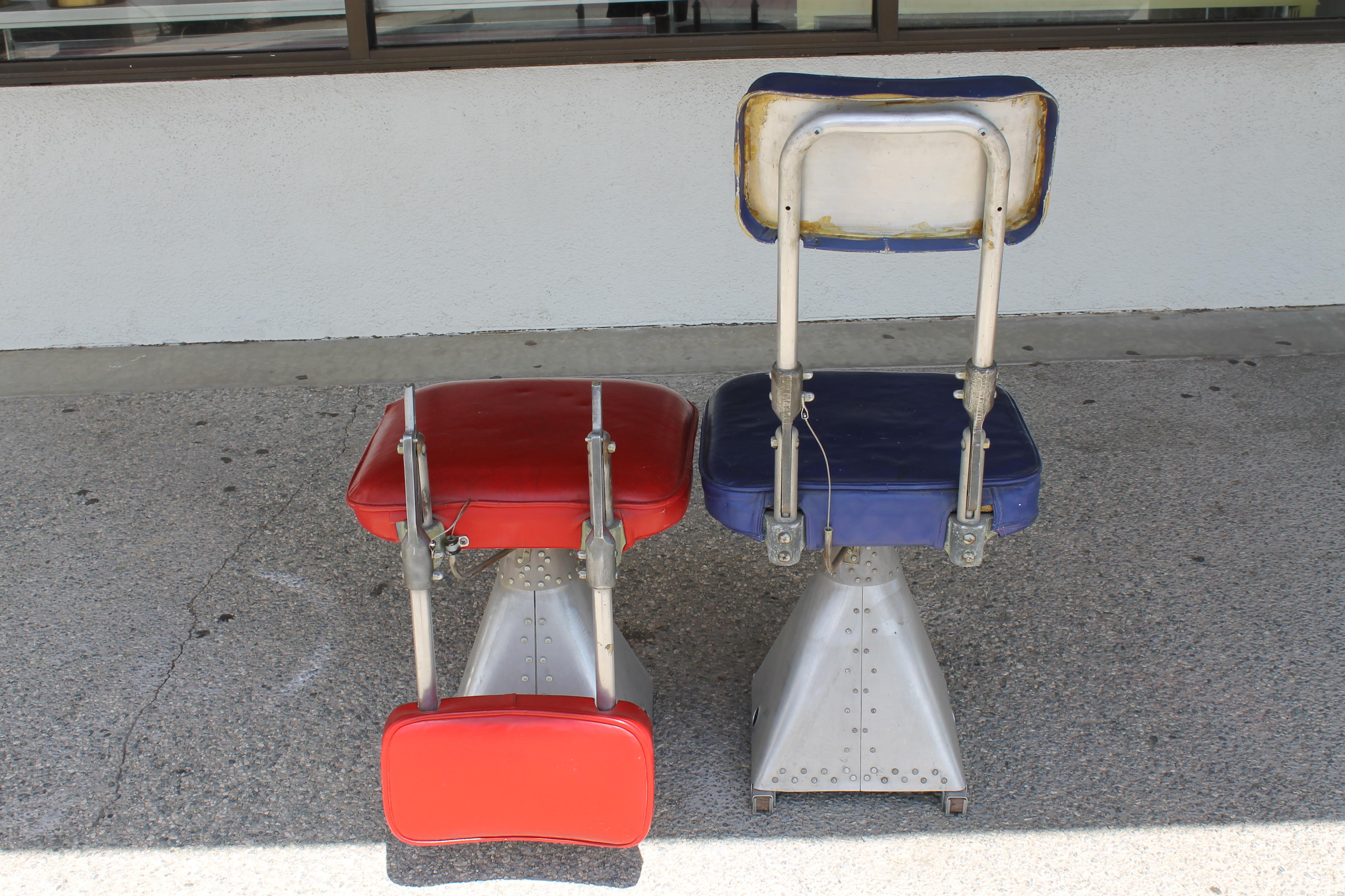 American Pair of Machine Age Collapsible Airline Chairs For Sale