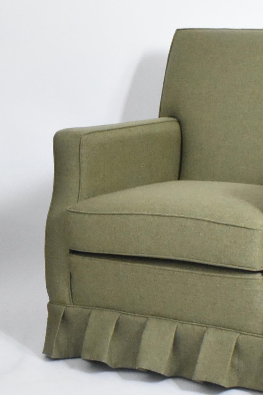 Paire de fauteuils verts de style Madeleine Castaing, années 1960 Excellent état à Lisboa, PT