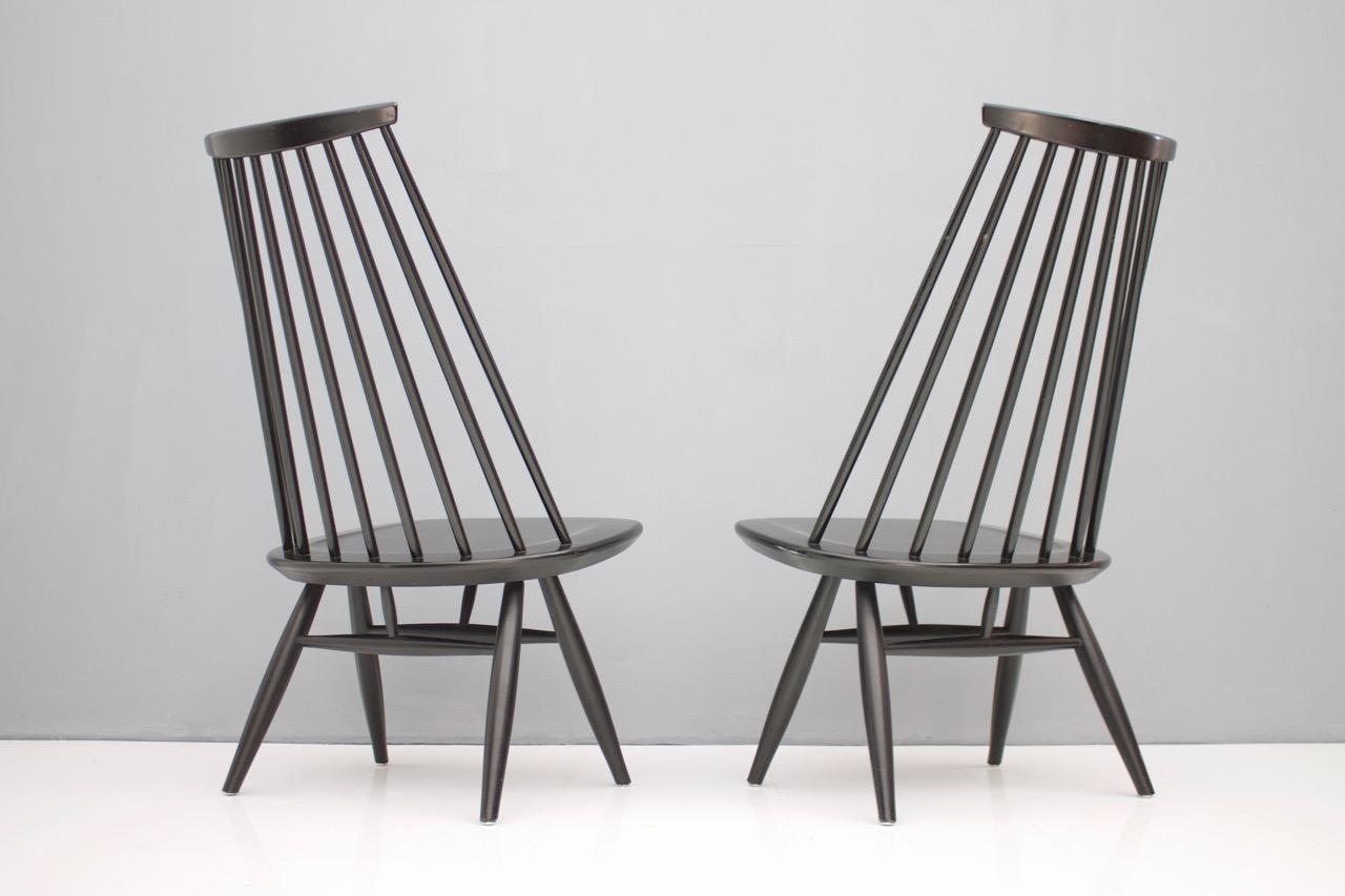 Scandinavian Modern Pair of Mademoiselle Lounge Chairs by Ilmari Tapiovaara for Asko, Finland, 1956 For Sale