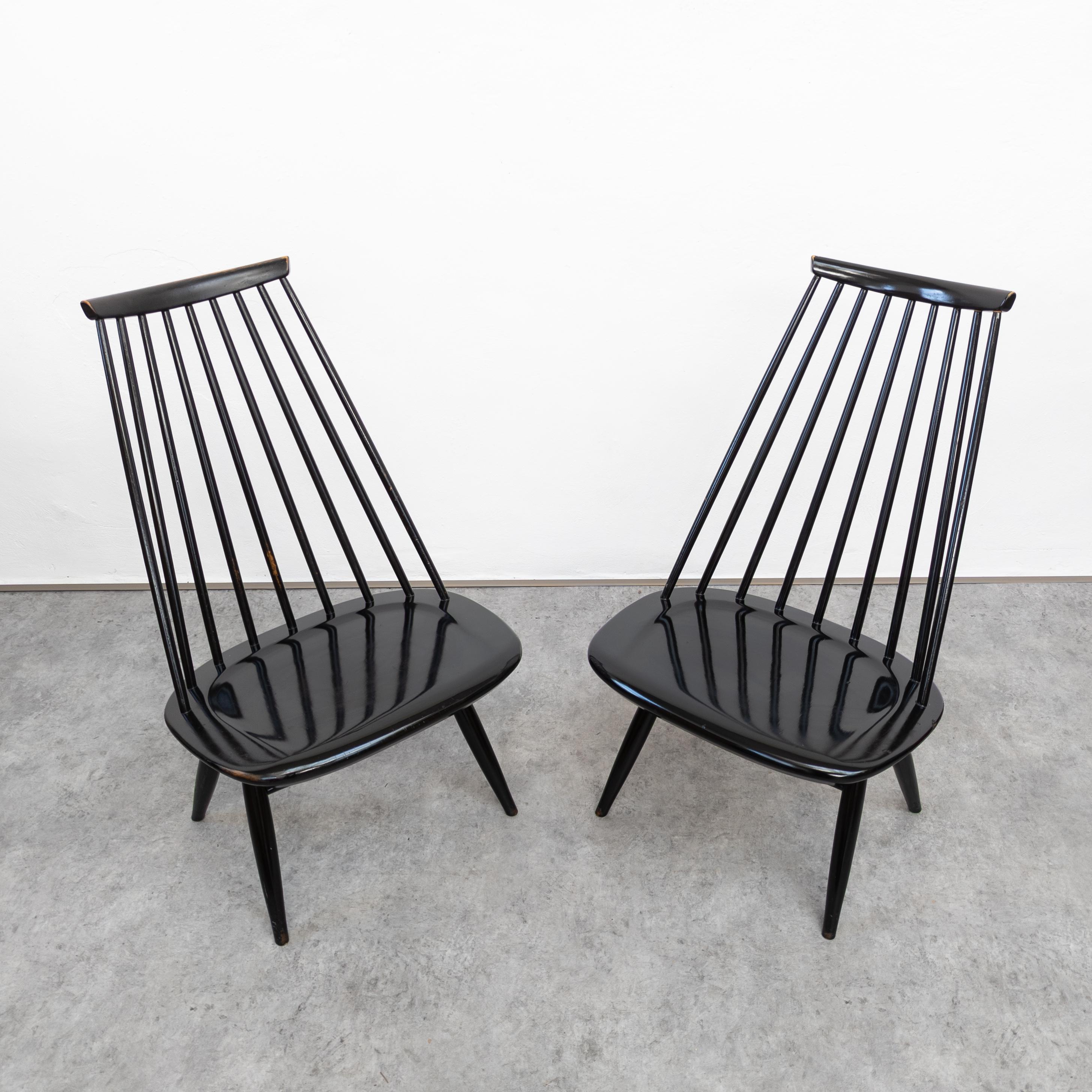 Finnish Pair of early Mademoiselle Lounge Chairs by Ilmari Tapiovaara for Asko