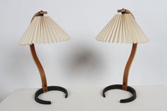 Pareja de lámparas de sobremesa Mads - Caprani Denmark 1970 Timberline Bentwood Model 841