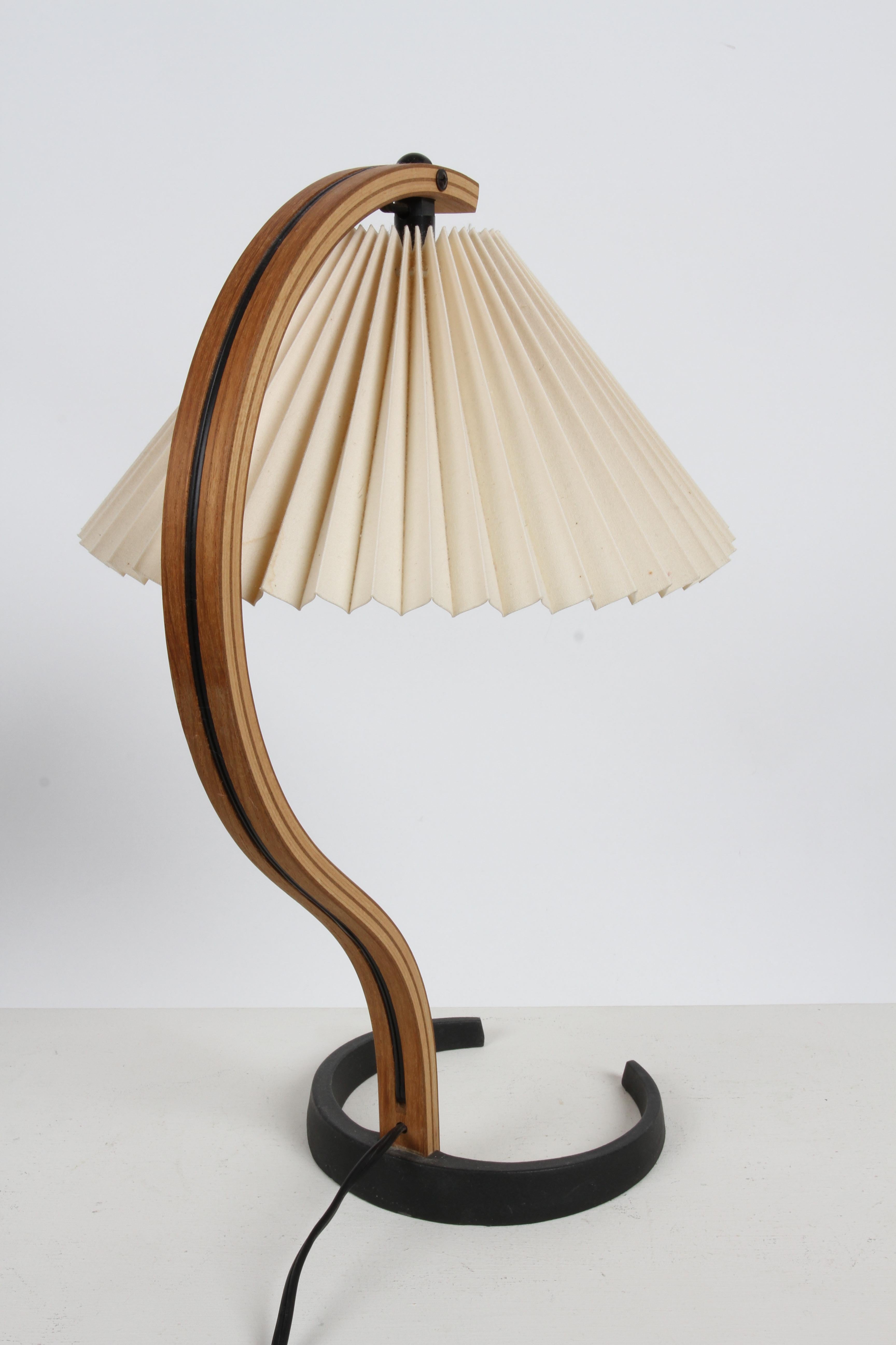 Pair of Mads - Caprani Denmark 1970s Timberline Bentwood Model 841 Table Lamps  1