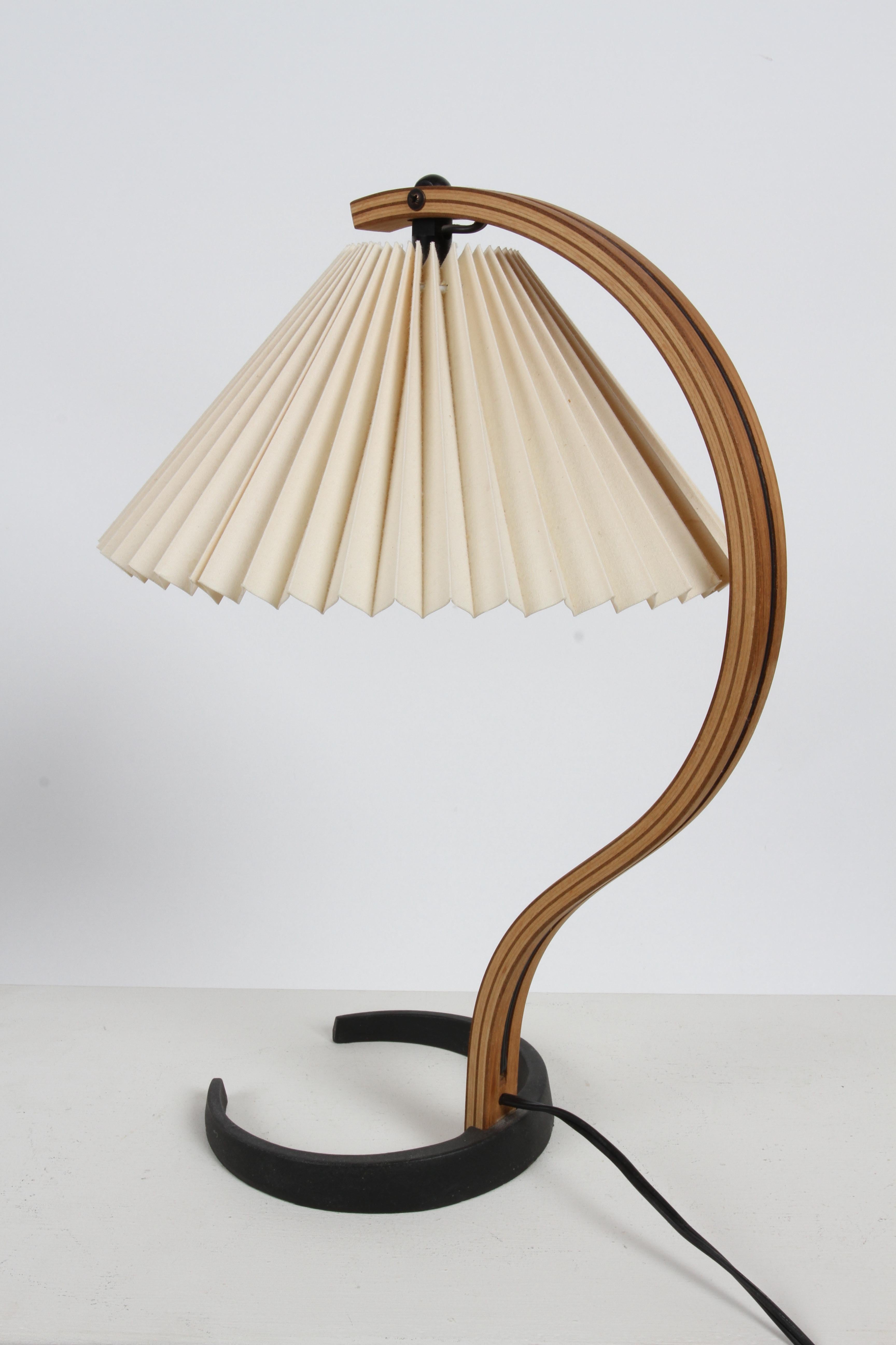 Pair of Mads - Caprani Denmark 1970s Timberline Bentwood Model 841 Table Lamps  2