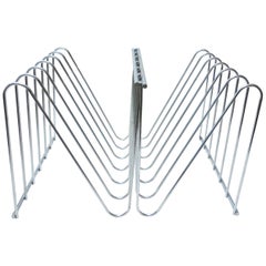 Pair of Magazine Rack Z by French Sculptor François Arnal