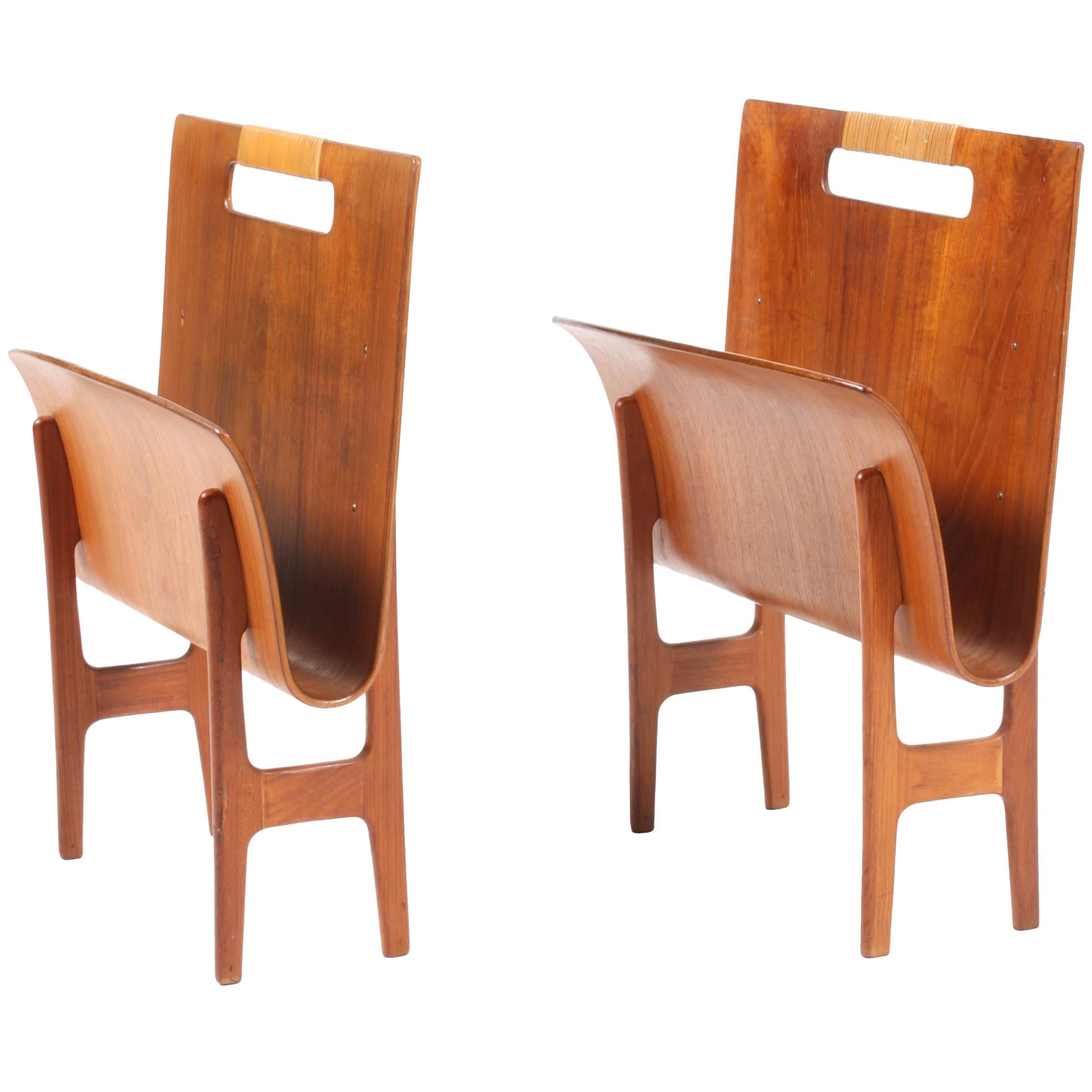 Pair of Magazine Stands by Bender Madsen