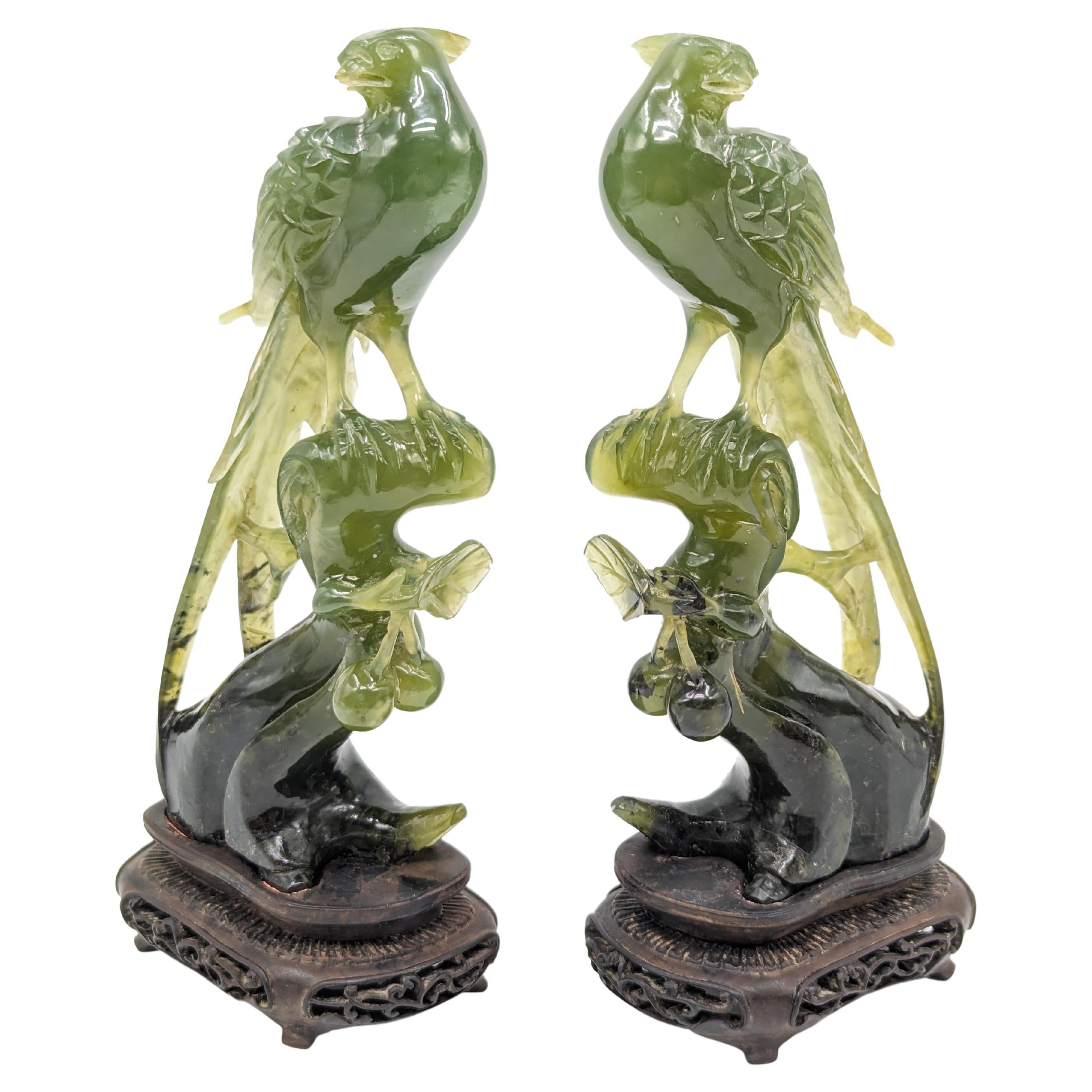 jade bird statue