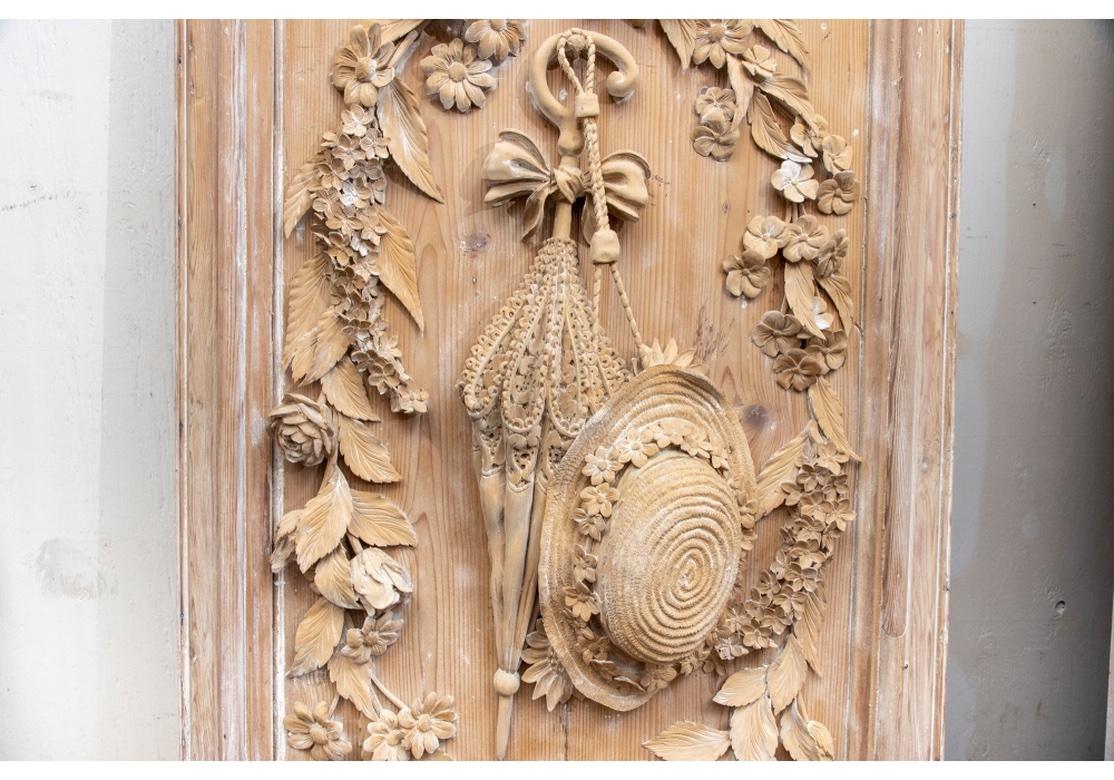 carved wooden panels