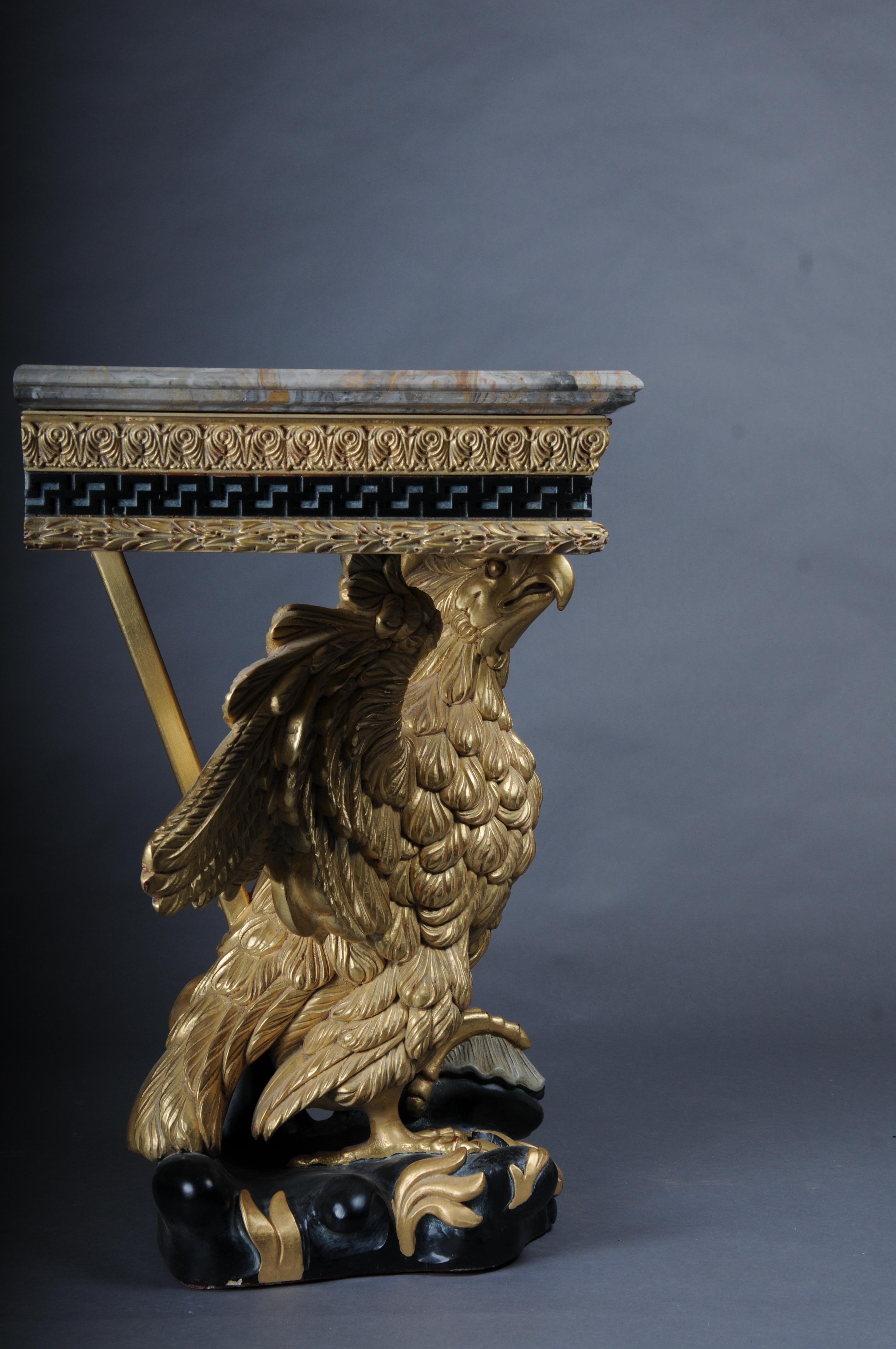 Pair of Magnificent Eagle Consoles Designed by William Kent For Sale 7