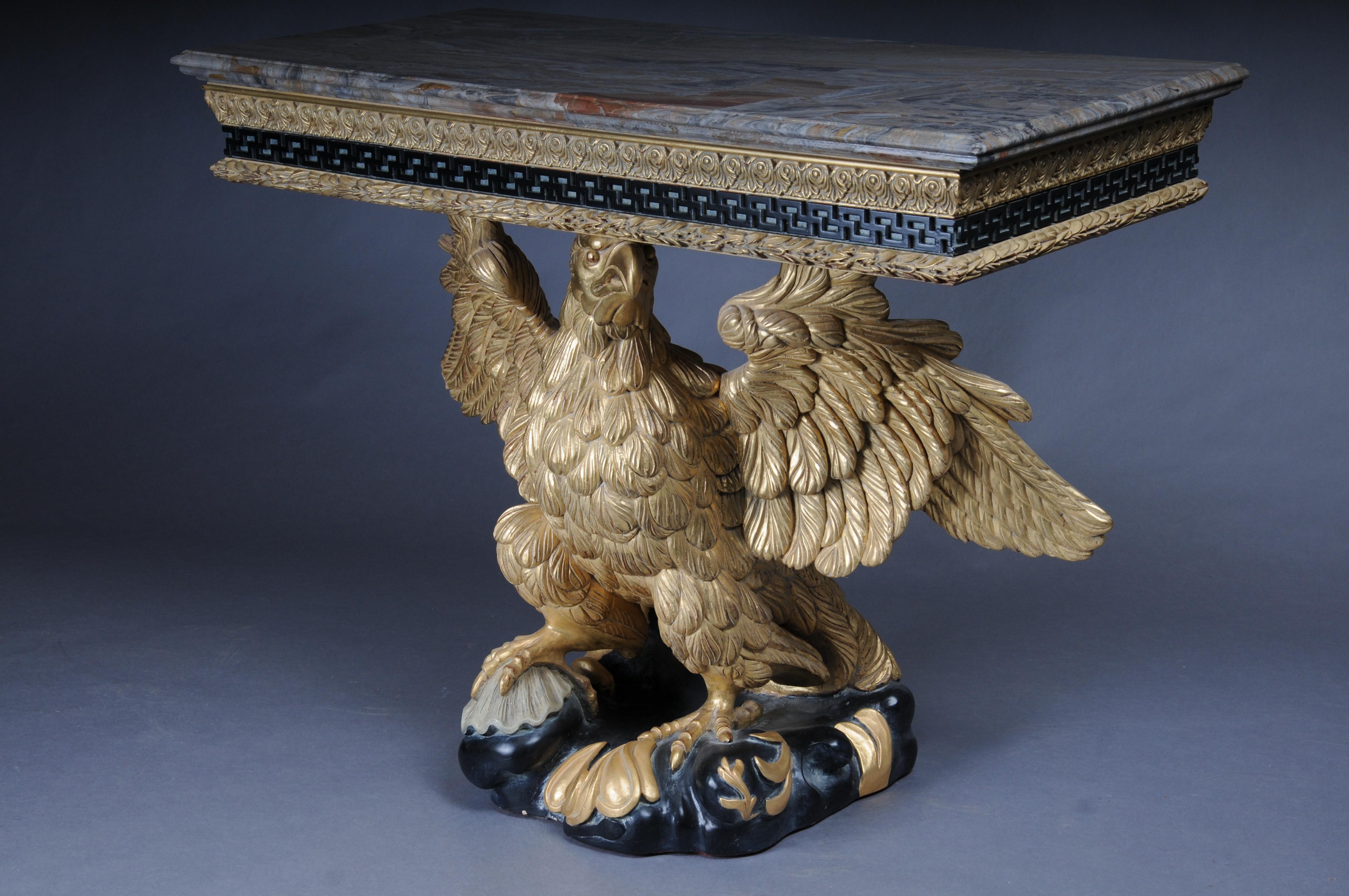 Pair of Magnificent Eagle Consoles Designed by William Kent For Sale 11