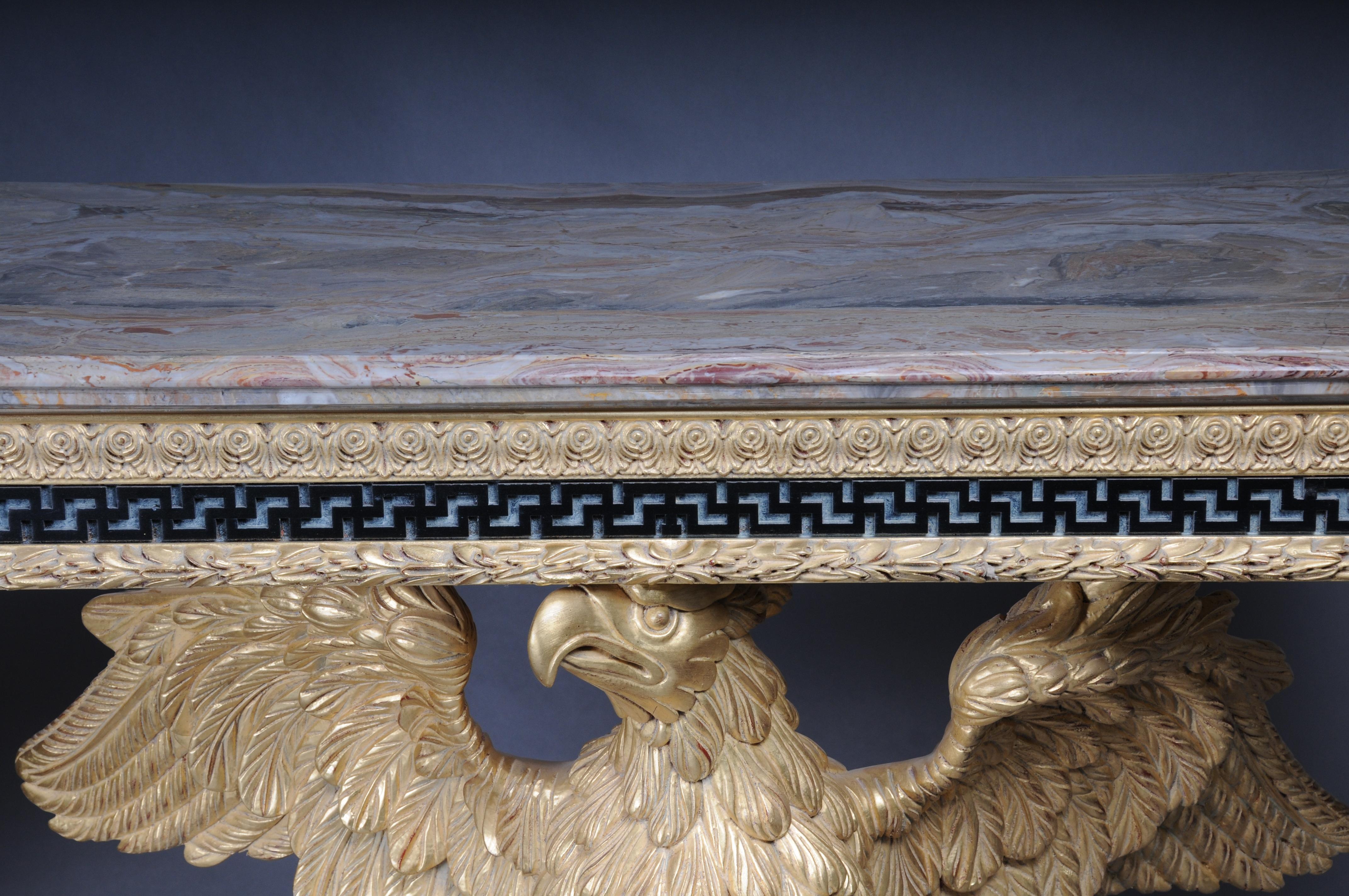 English Pair of Magnificent Eagle Consoles Designed by William Kent For Sale