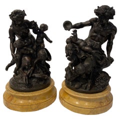 Prächtige Skulpturen aus patinierter Bronze nach Clodian, Paar