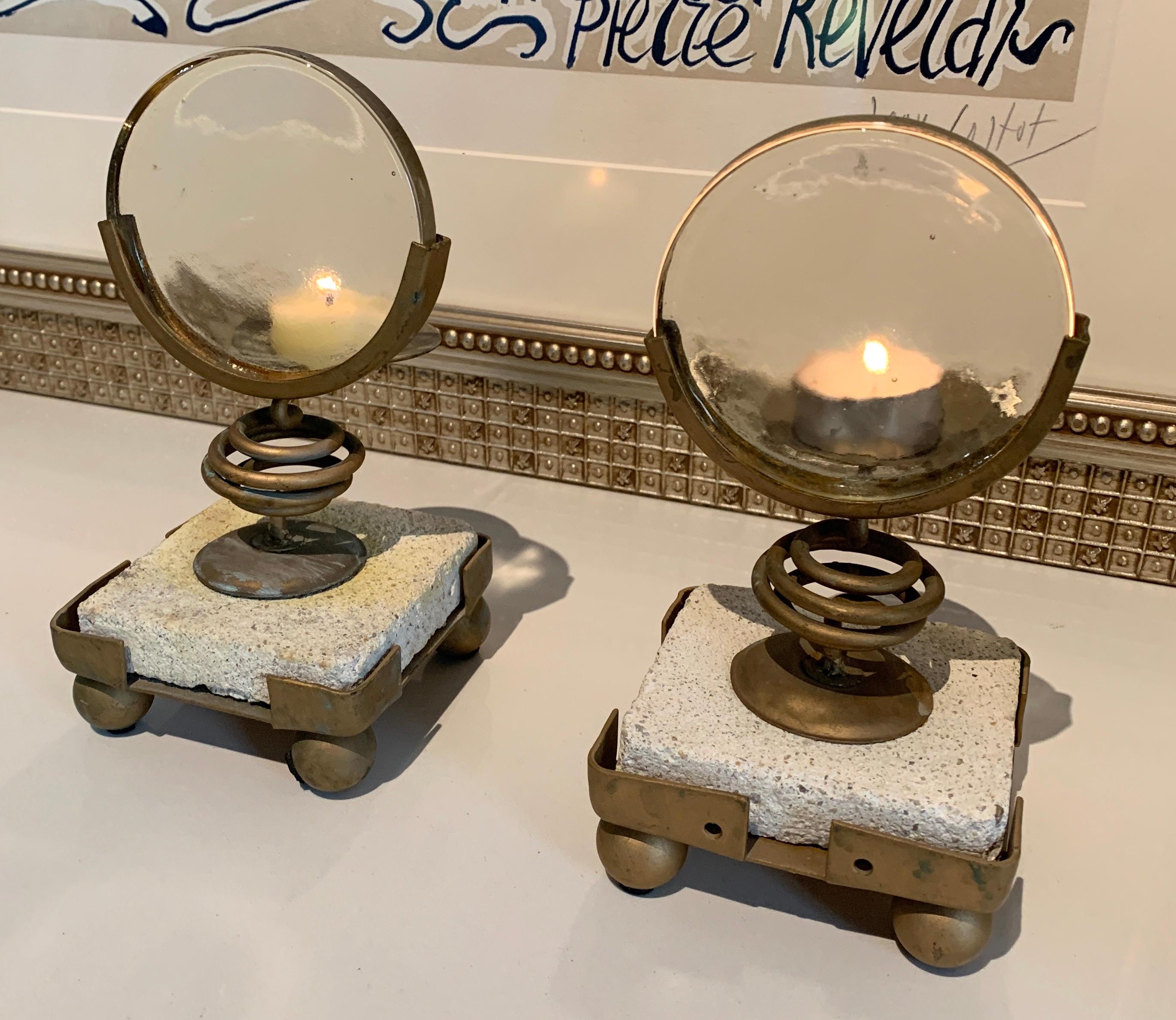 magnifying glass candle holder