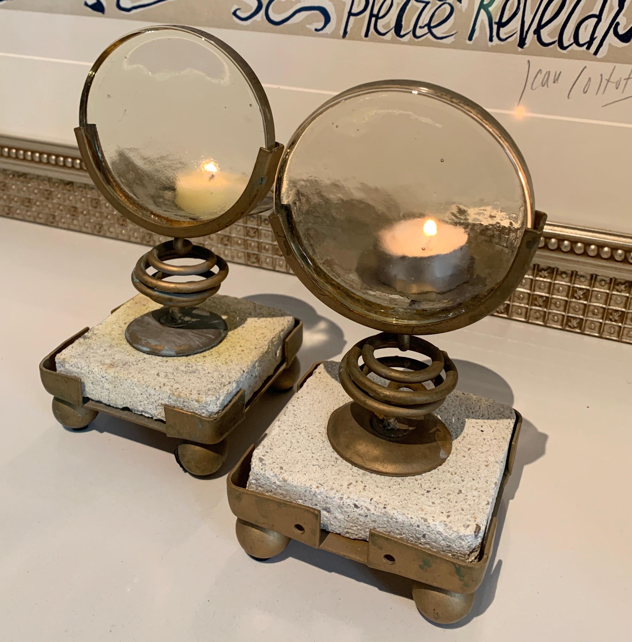 magnifying candle sconce