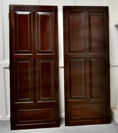 Pair of Mahogany 5 Panel Cupboard Doors