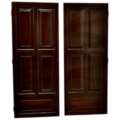 Pair of Mahogany 5 Panel Cupboard Doors