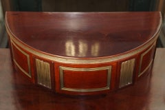 Pair of Mahogany and Brass Inlaid Russian Console Tables
