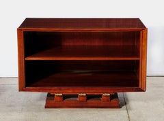 Pair of Mahogany and Gilt-Bronze Nightstands or Side Cabinets by Maxime Old