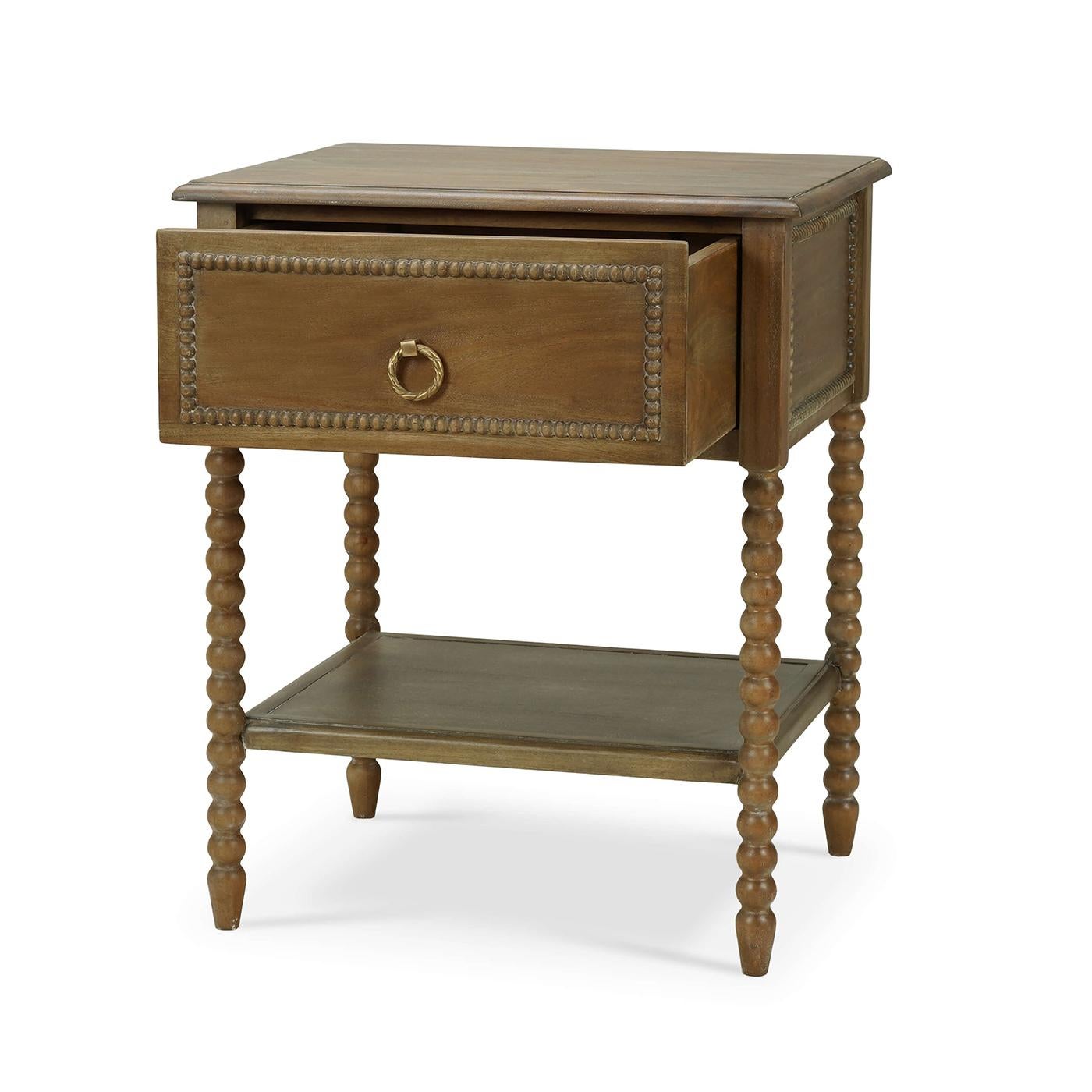 Country Pair of Mahogany Antique Nightstands For Sale