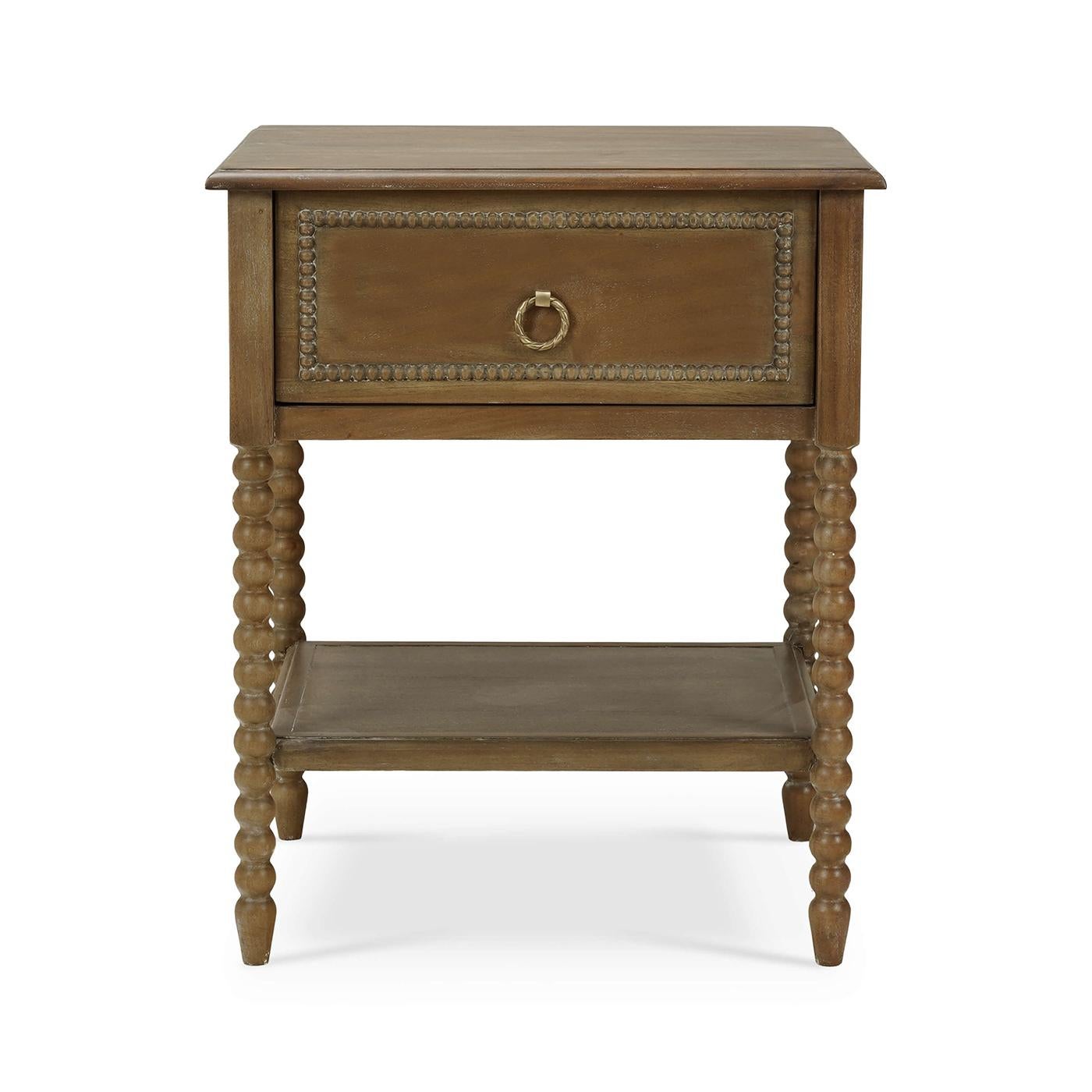 Asian Pair of Mahogany Antique Nightstands For Sale