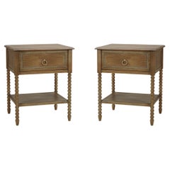 Paire de tables de nuit anciennes en acajou