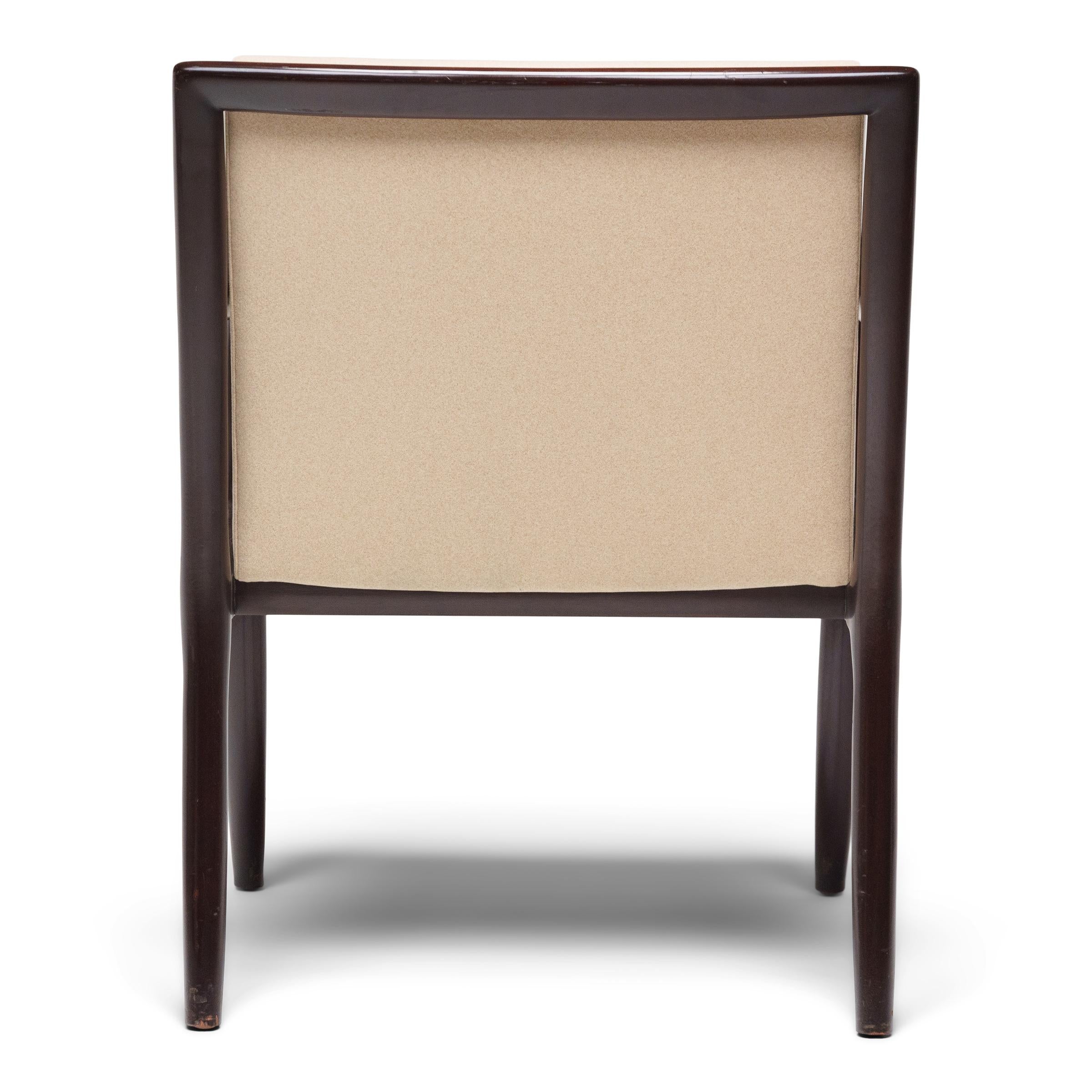 Pareja de sillones de caoba de Edward Wormley para Dunbar siglo XX en venta