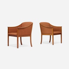 Pair of Mahogany Armchairs by Ole Wanscher for Poul Jeppesen
