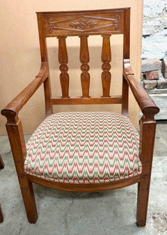 Pair of Mahogany Armchairs from the Consulat Period