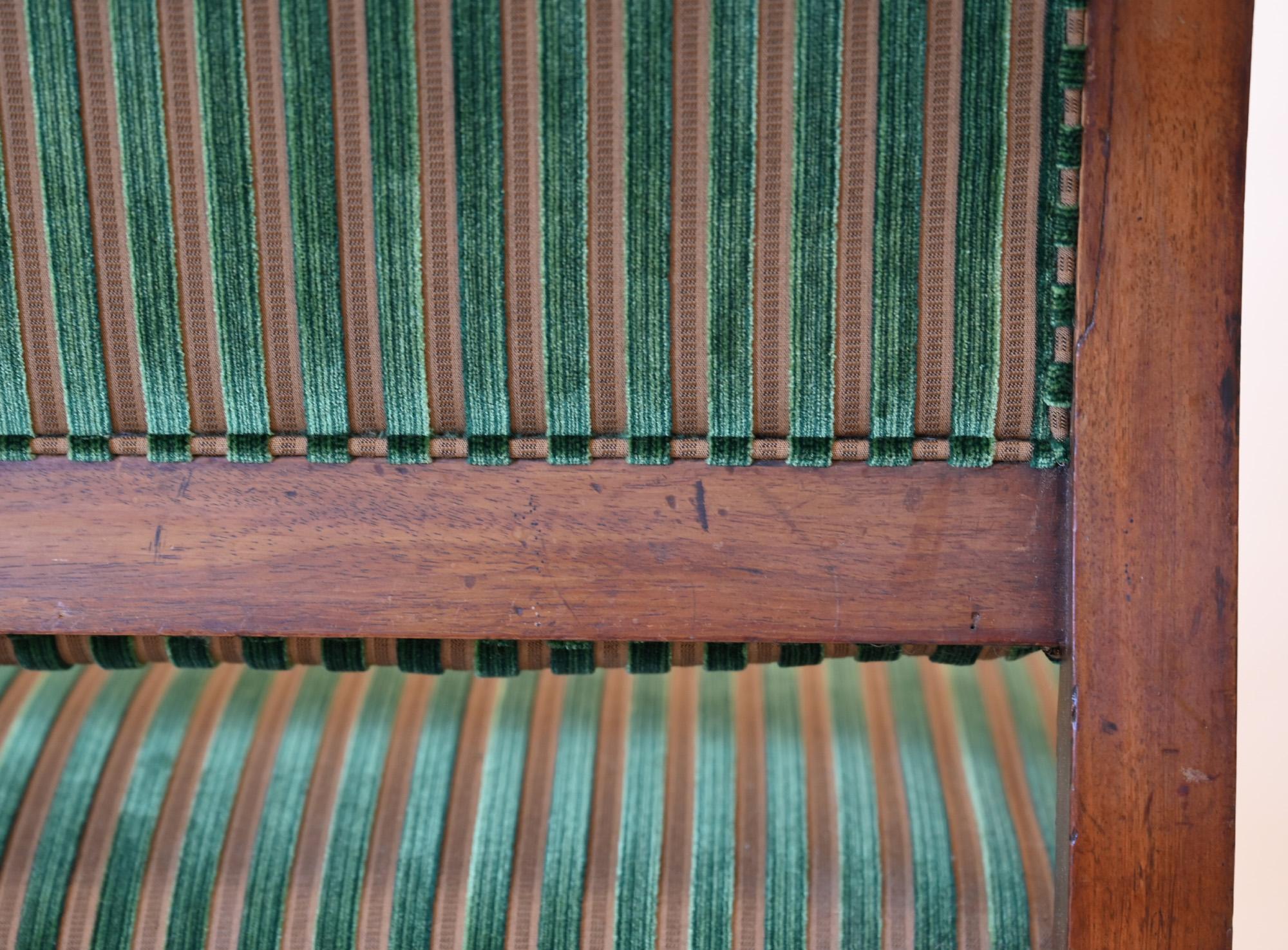 Pair of Mahogany Armchairs with Ram Heads, End of the 18th Century, Baltic 6