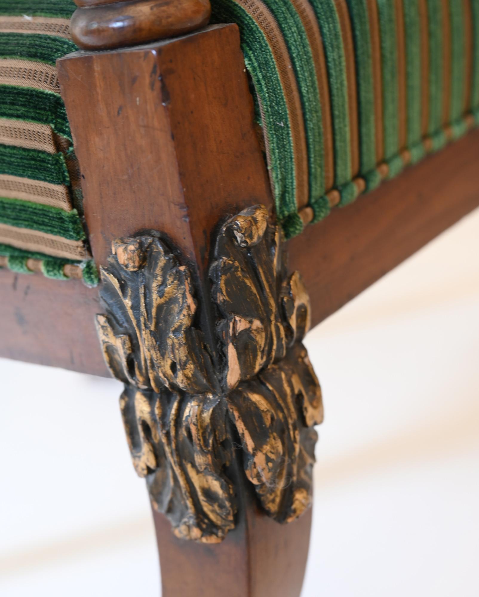 Pair of Mahogany Armchairs with Ram Heads, End of the 18th Century, Baltic 1