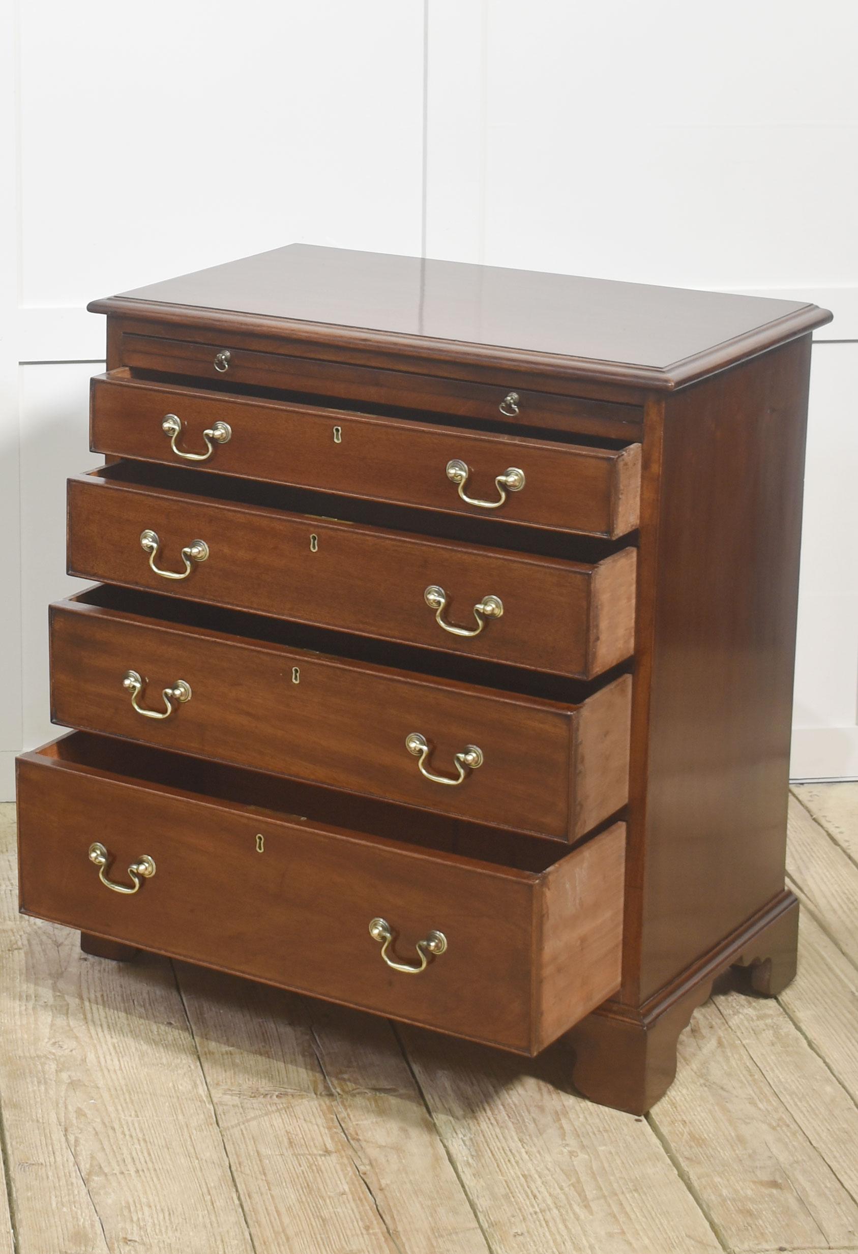British Pair of Mahogany Bachelor’s Chests For Sale