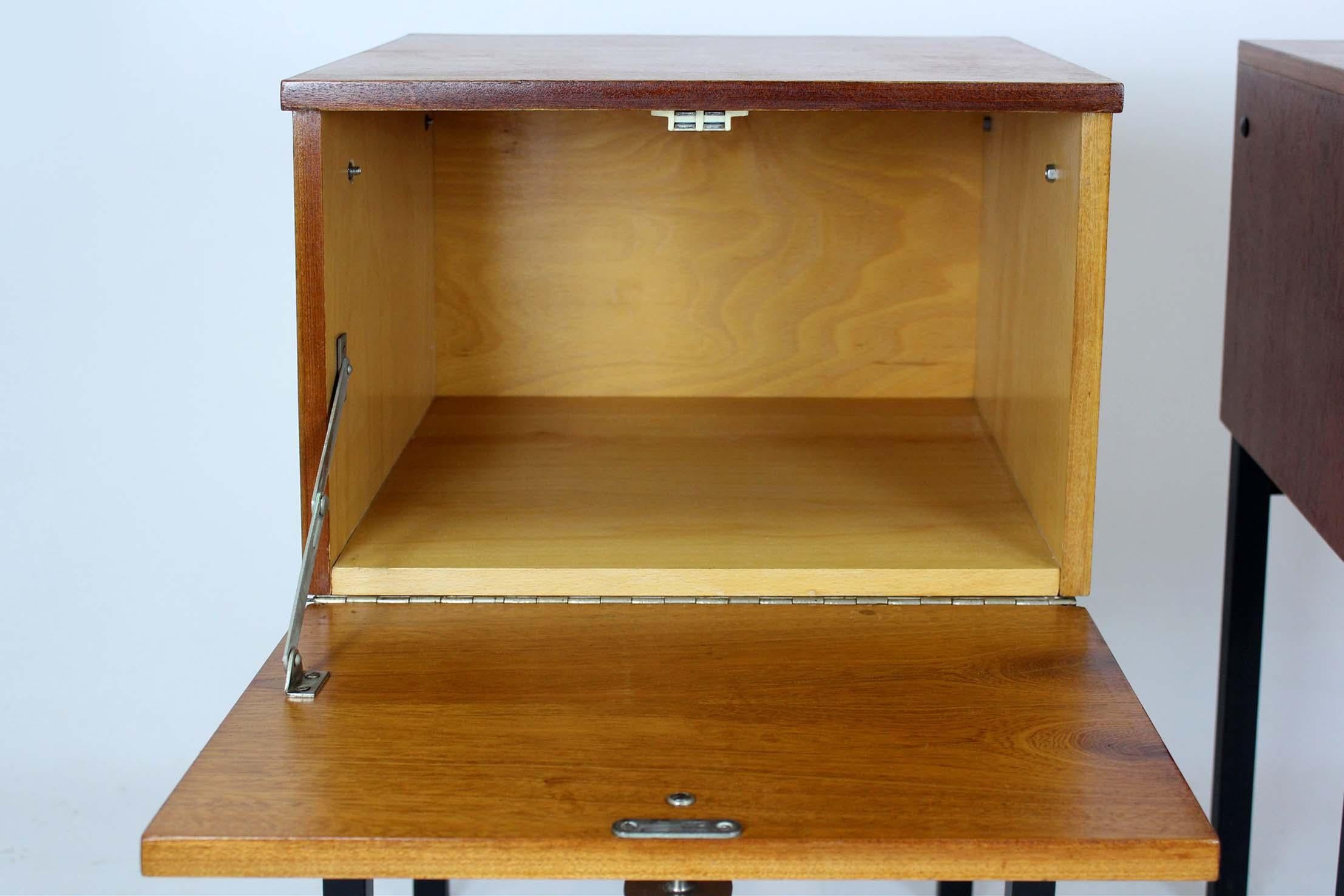 Pair of Mahogany Bedside Cabinets by UP Závody, Czechoslovakia, 1970s in vendita 7