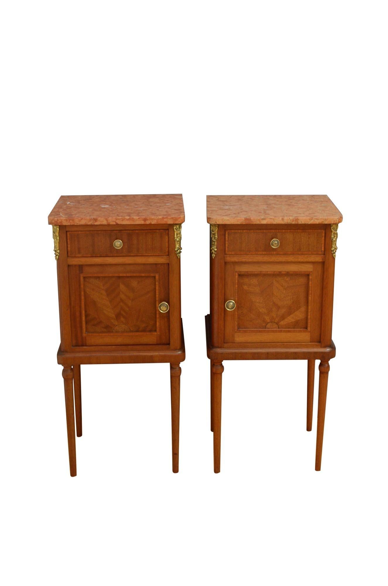 Pair of Mahogany Bedside Cabinets For Sale 7