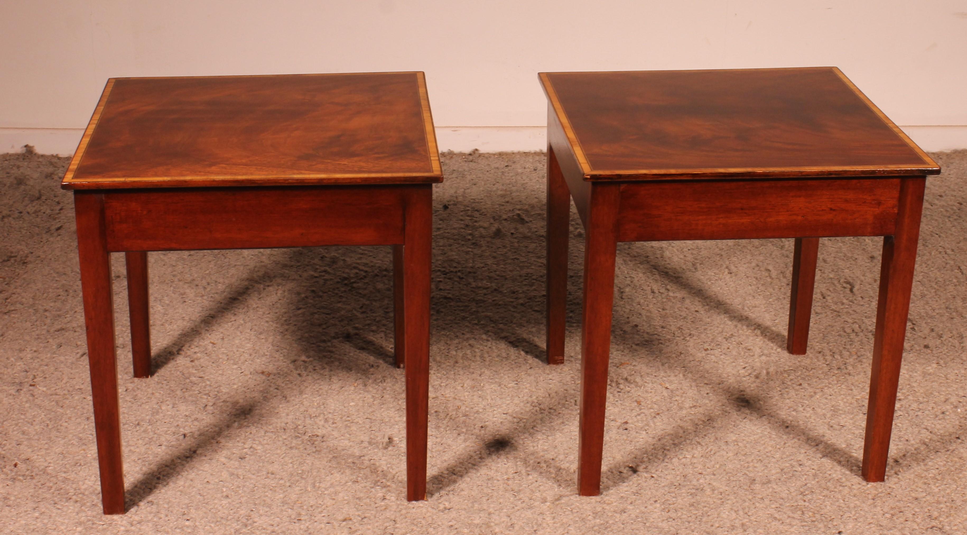 Pair Of Mahogany Bedside Tables From The Early 19th Century For Sale 6