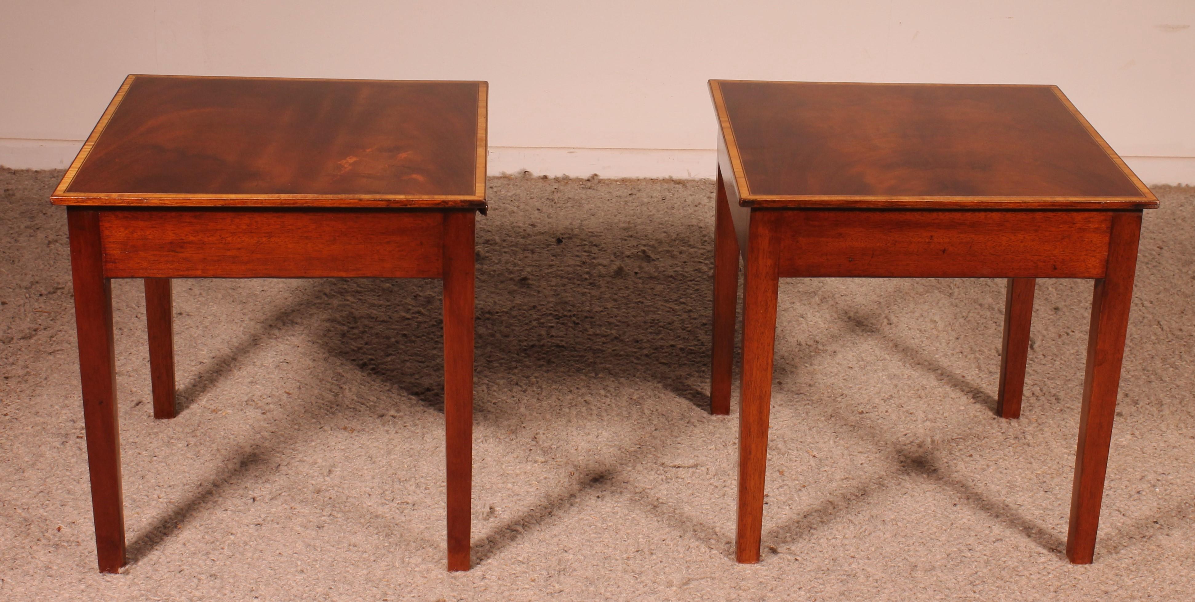 Pair Of Mahogany Bedside Tables From The Early 19th Century For Sale 7