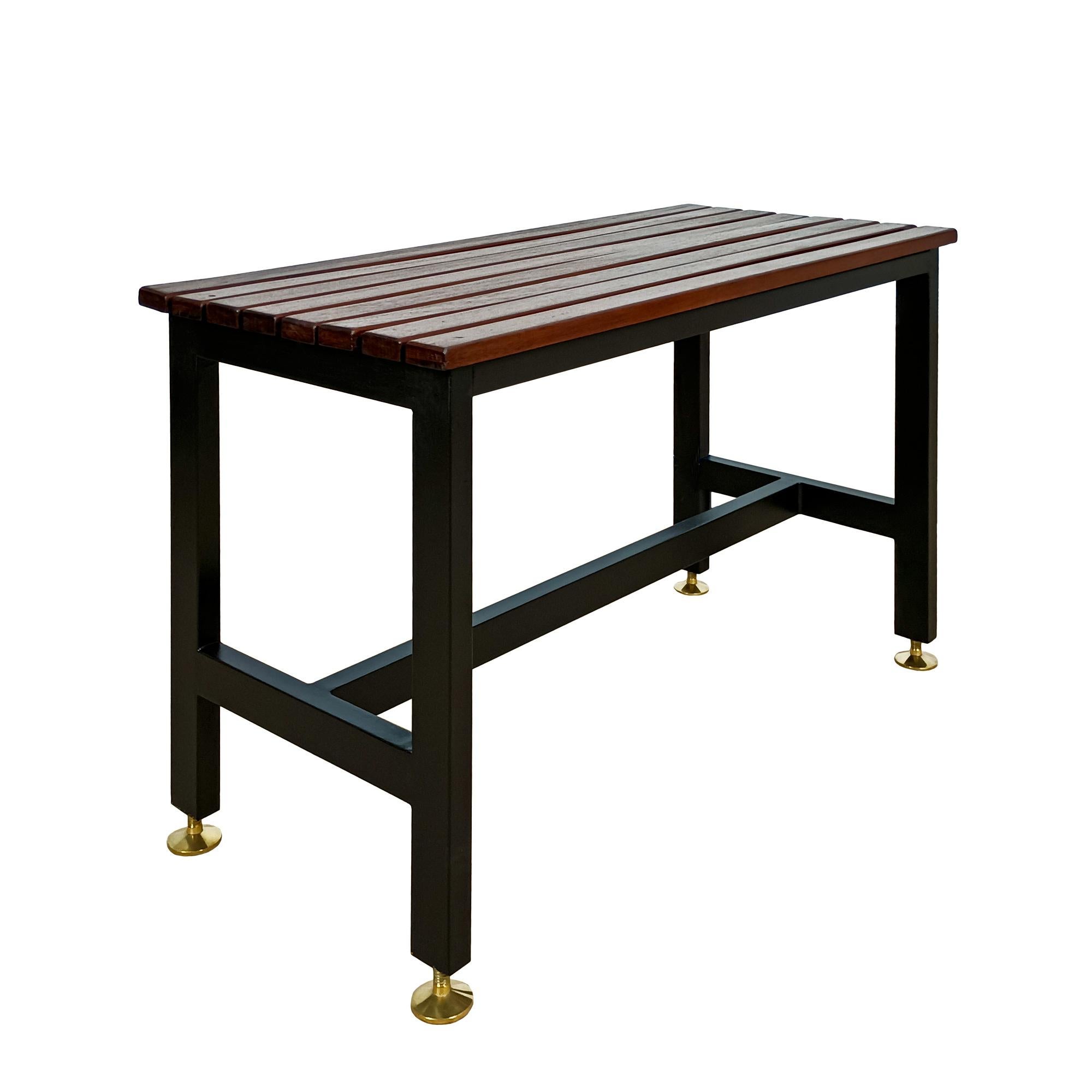 Mid-Century Modern Pair of mahogany benches – Italy 1950 For Sale