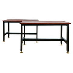Pair of mahogany benches – Italy 1950