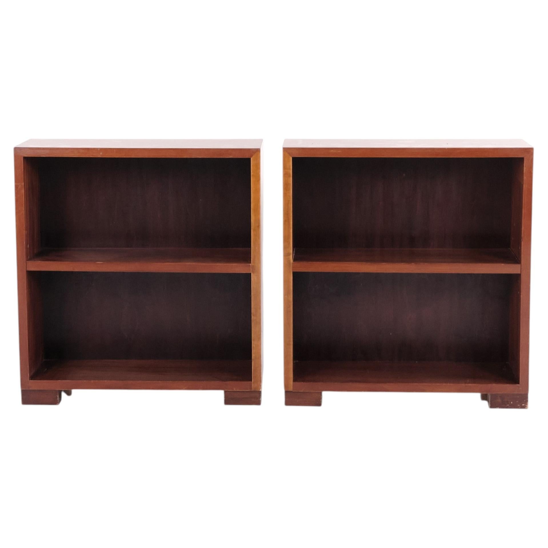 Pair of Mahogany Bookcases or Bedside Tables from the 1920s