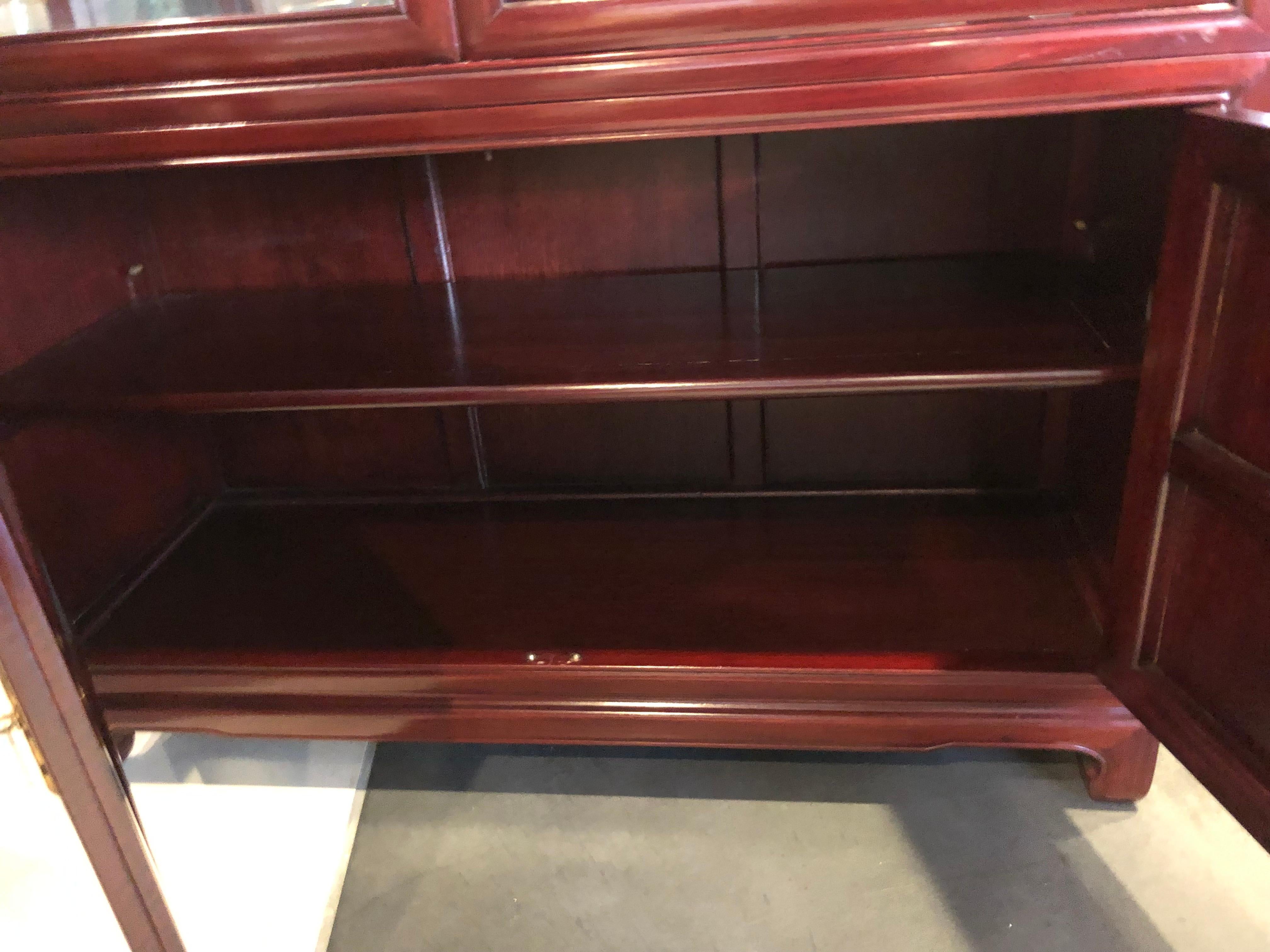 Pair of American Mahogany Cabinets in the Chinese style by John Widdicomb For Sale 1