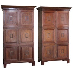 Used Pair of Mahogany Cabinets from the British Museum