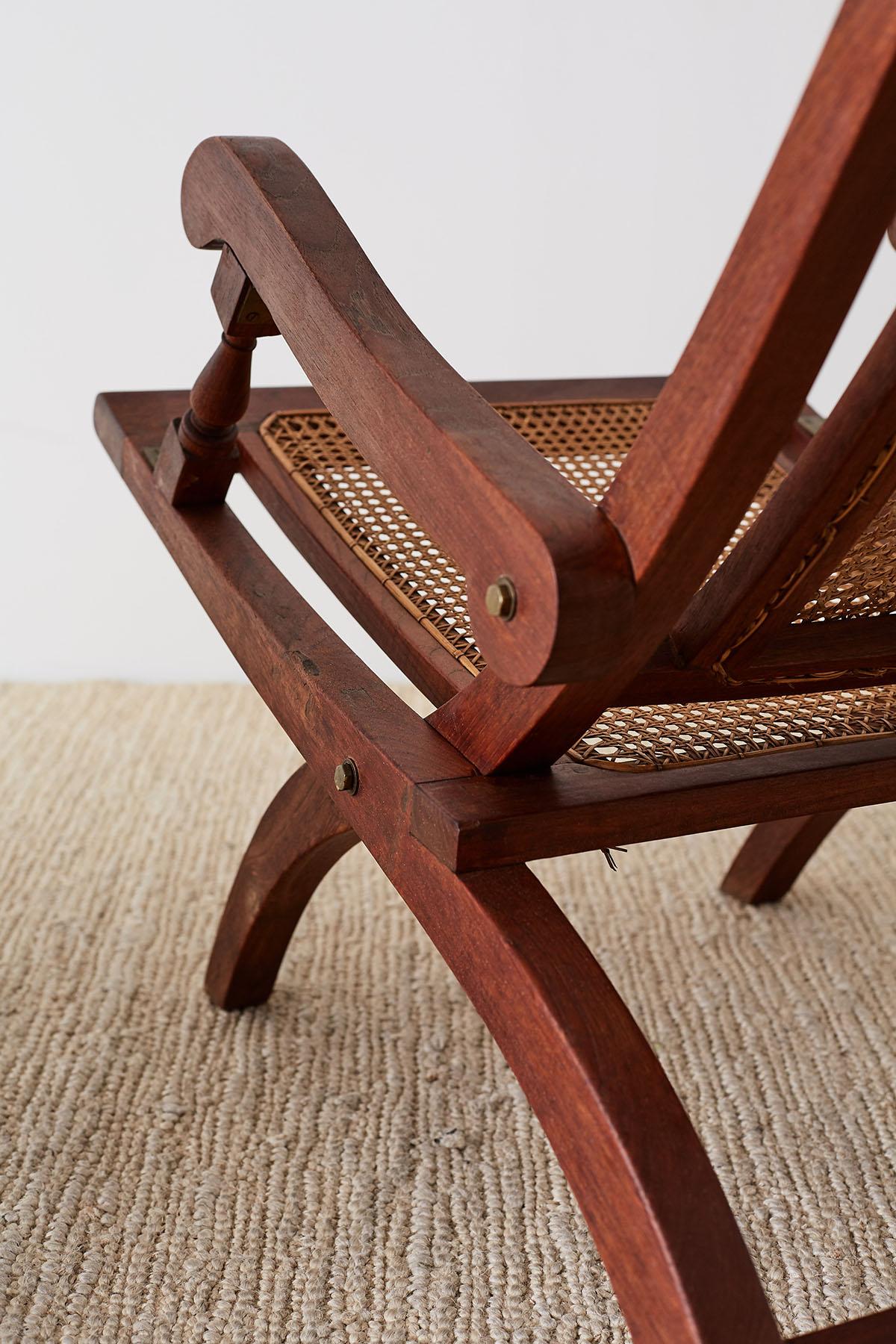 Pair of Mahogany Campaign Style Folding Plantation Chairs 9