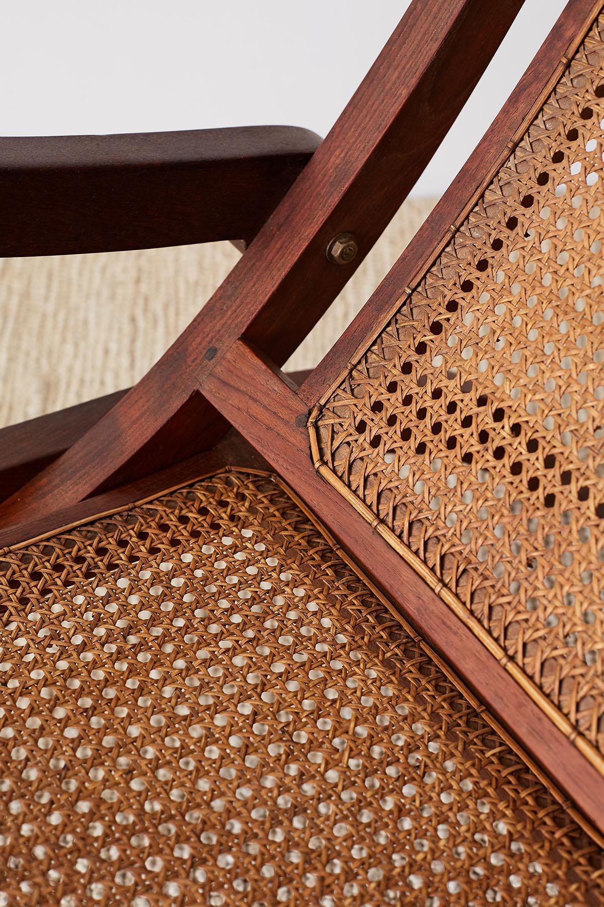 Pair of Mahogany Campaign Style Folding Plantation Chairs 11