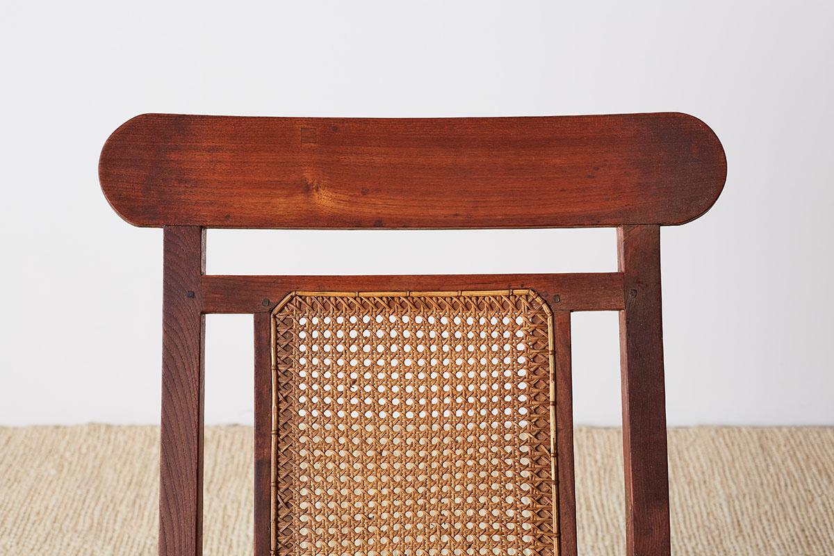 Pair of Mahogany Campaign Style Folding Plantation Chairs 1