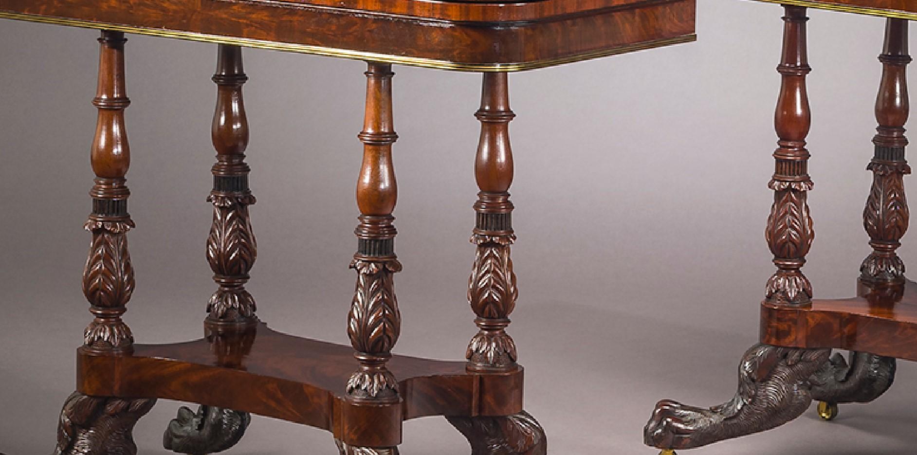 Pair of Mahogany Card Tables in the Neoclassical Taste In Excellent Condition In New York, NY