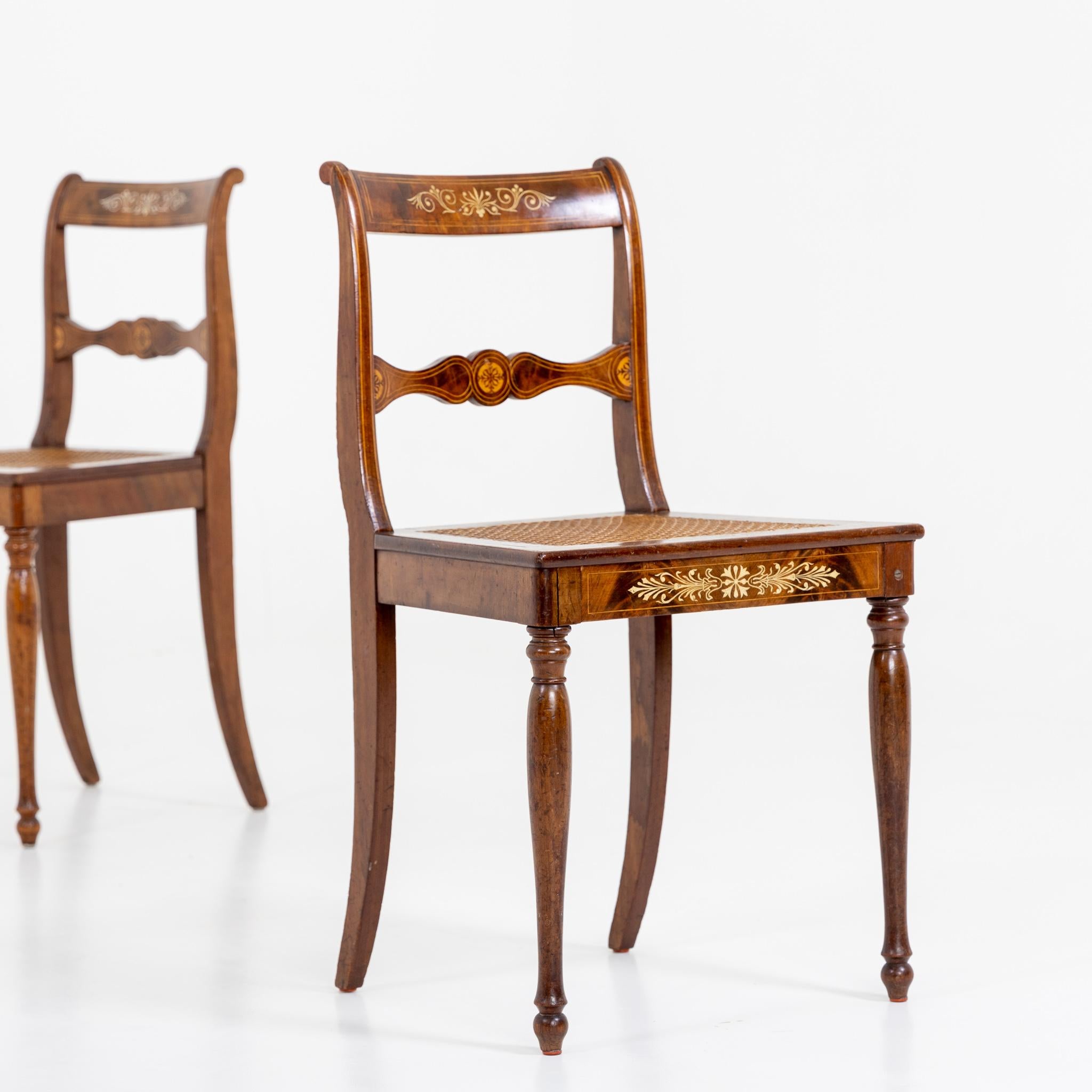 Biedermeier Pair of Mahogany Chairs, Germany, Berlin, c. 1825/30