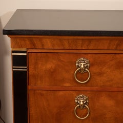 Pair of Mahogany Chests with Black Granite Top